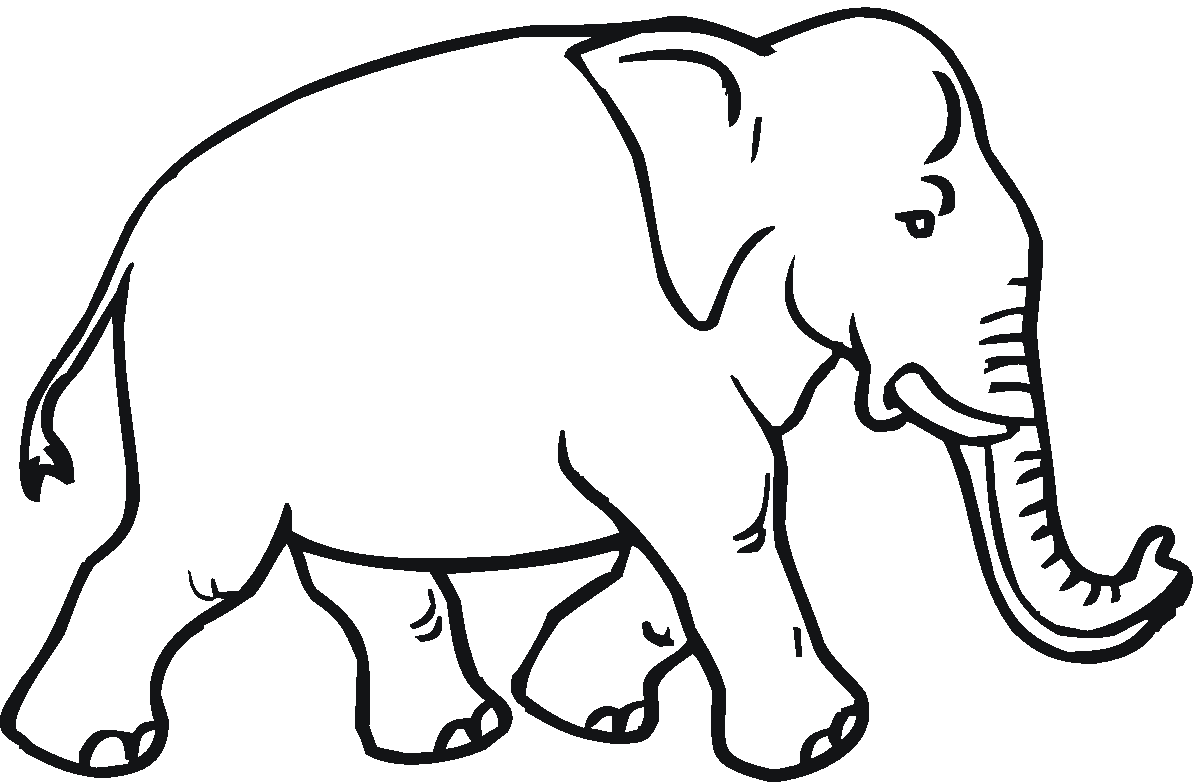 elephant outline printable
