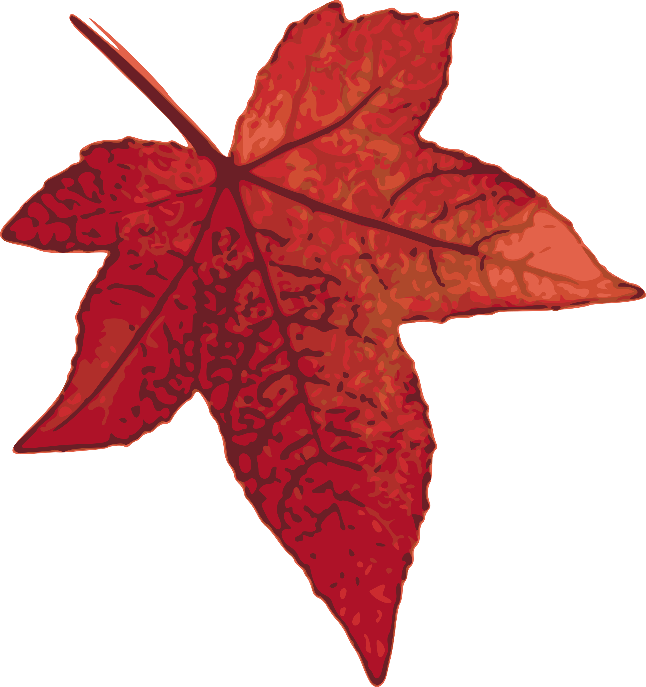 Clipart - Red maple leaf