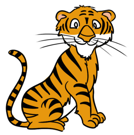 Tiger clipart for kids