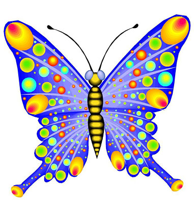 University with butterfly clipart