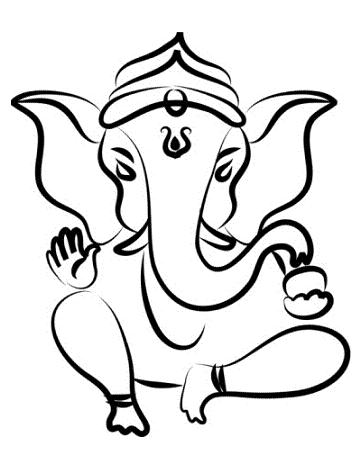 Lord Ganesha Images Black White - ClipArt Best