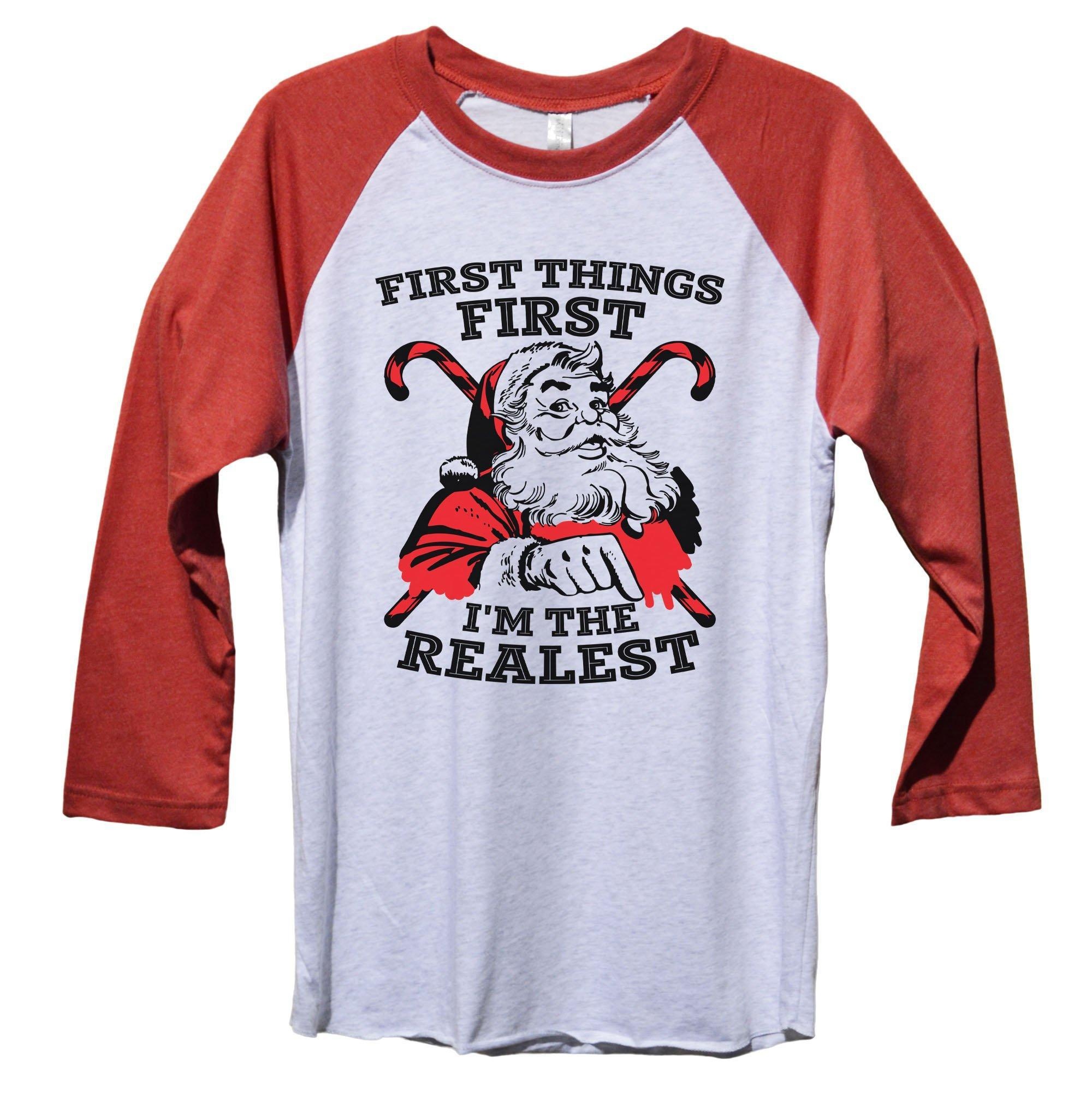 Funny Christmas Holiday Santa Shirt "First Things First Im The ...