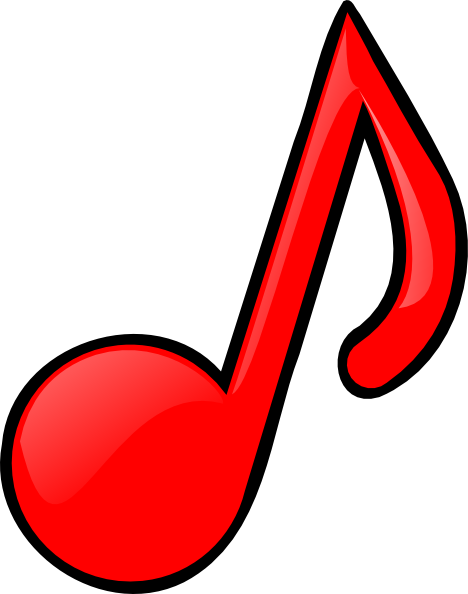 Red Music Notes Clip Art - Free Clipart Images