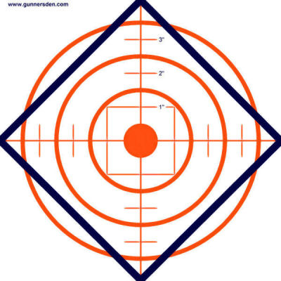 Rifles / Free Targets / Precision Bold Orange Grid Sight-In ...