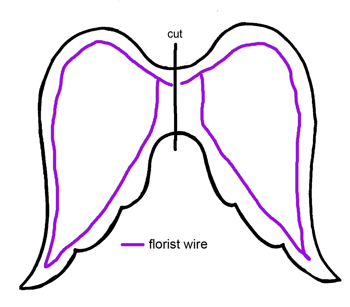 Angel wing patterns clipart