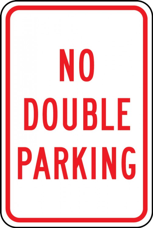 No Double Parking Traffic Sign FRP316