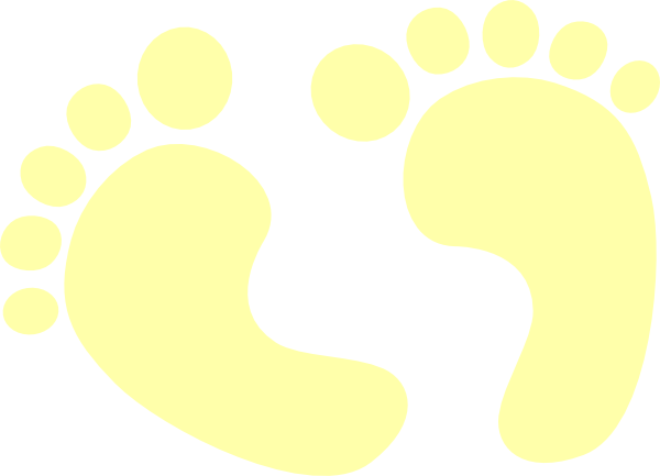 Baby Feet Yellow Clip Art - vector clip art online ...