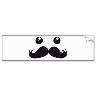 Cute Moustaches Bumper Stickers, Cute Moustaches Bumper Sticker ...