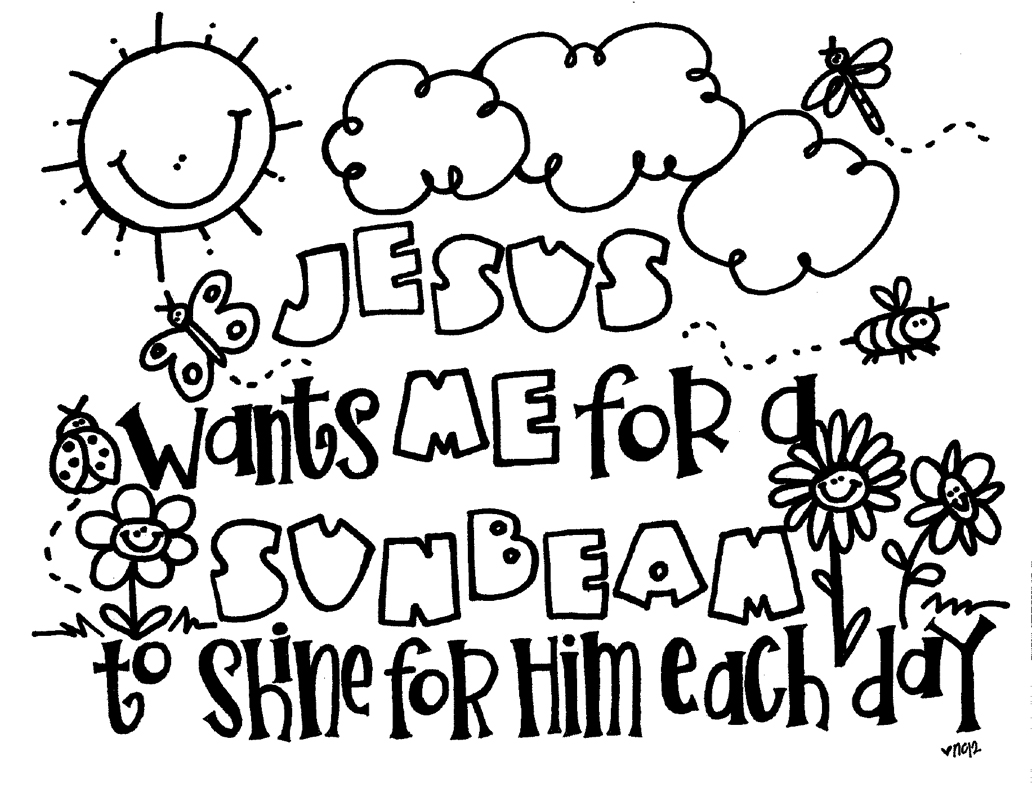 Melonheadz LDS illustrating: Sunbeam coloring page