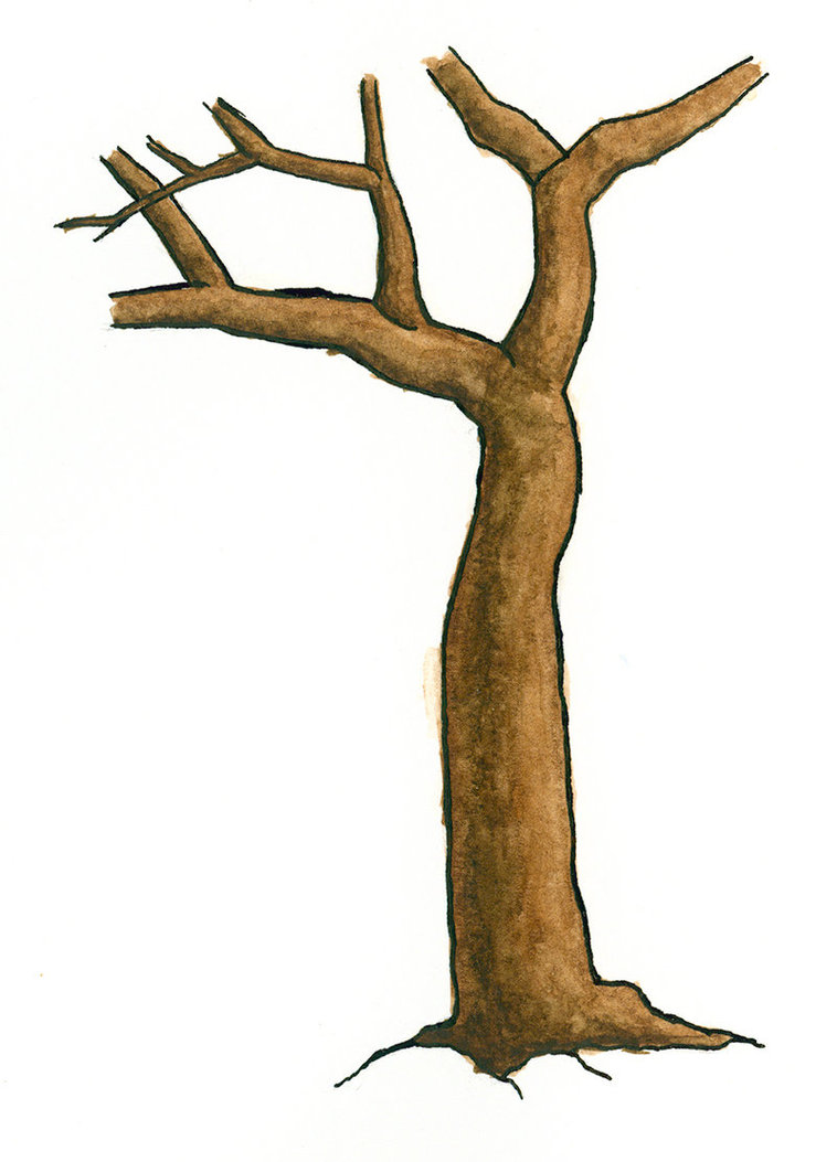 Brown tree trunk clipart