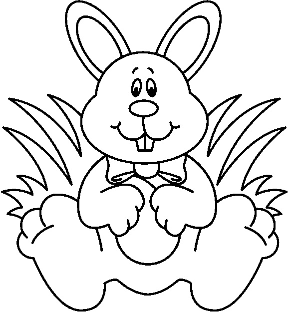 Easter Bunny Black And White - ClipArt Best