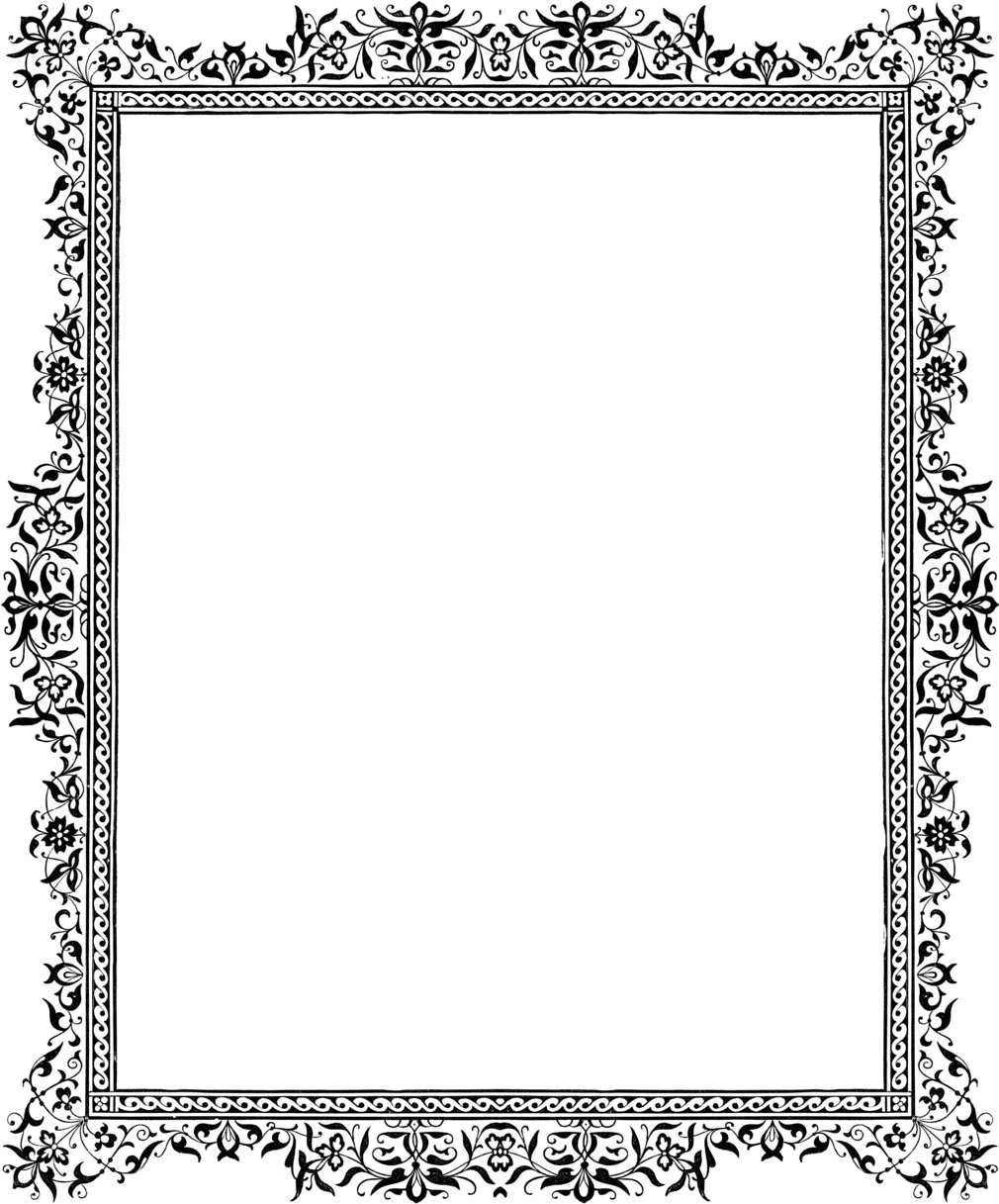 Simple Pretty Black Border | Jos Gandos Coloring Pages For Kids