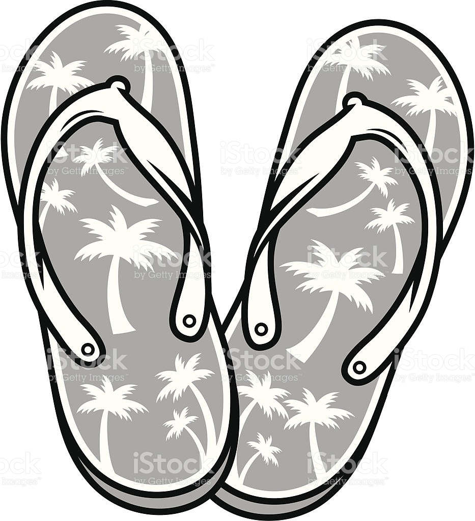 Beach Sandals Flipflops stock vector art 165694124 | iStock