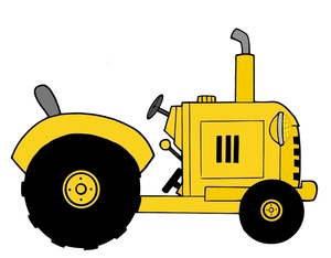 Tractor Clipart Image - Yellow Tractor Cartoon