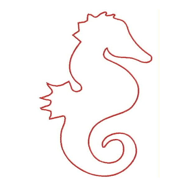 Seahorse Outline - ClipArt Best