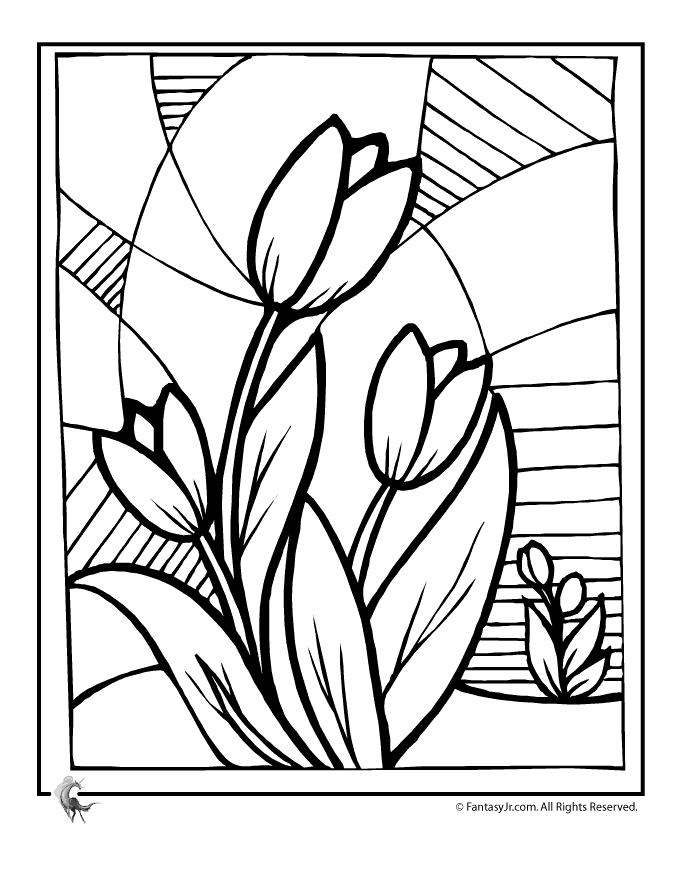 spring-flower-coloring-pages-361 | Free coloring pages for kids