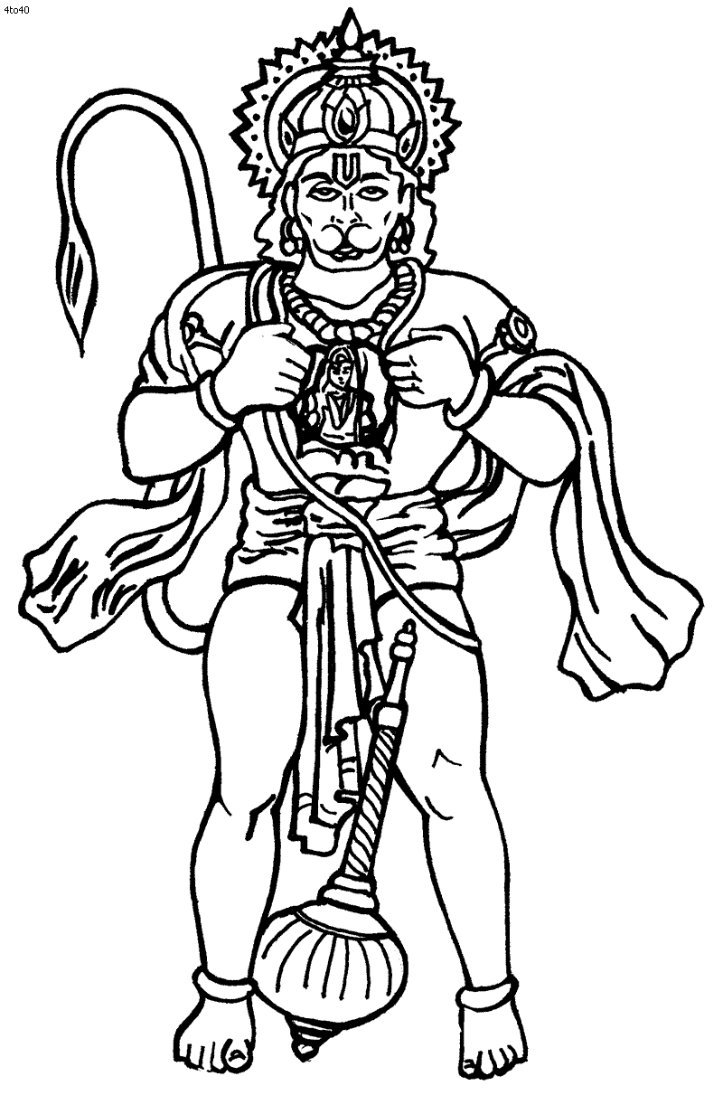 Hanuman Jayanti Coloring Pages, Hanuman Jayanti Top 20 Coloring ...