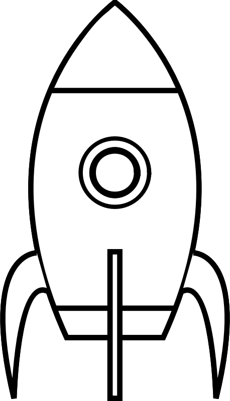 Clipart - Cartoon Moon Rocket Remix 4