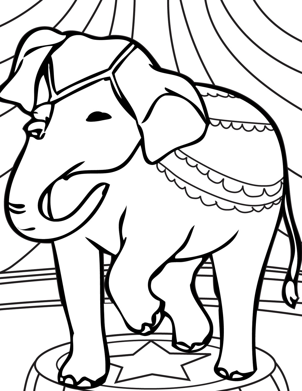 Cartoon Circus Elephant