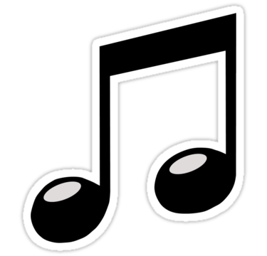 black music note" Stickers by red-rawlo | Redbubble