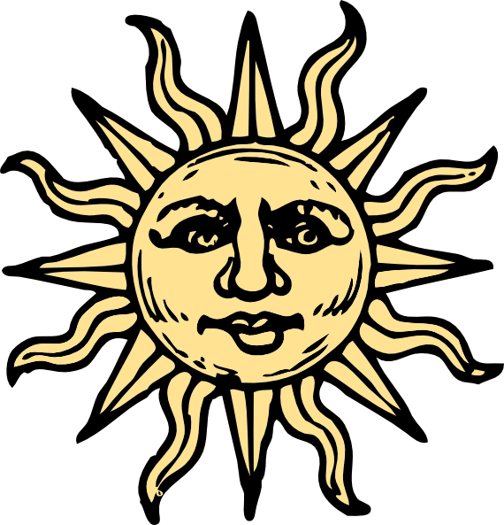 Sun Woodcut clip art - vector clip art online, royalty free ...