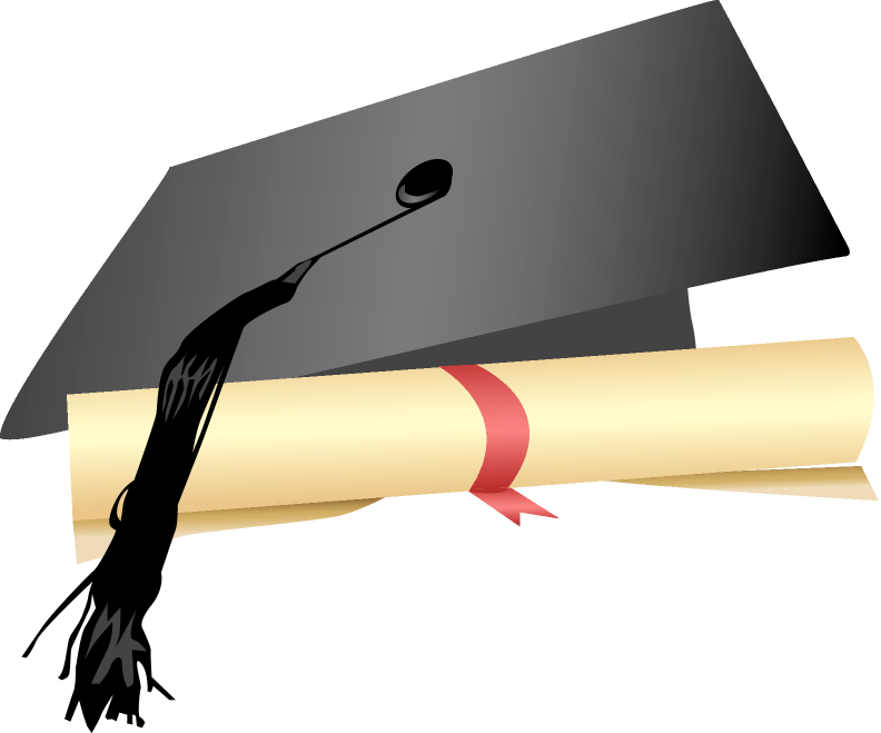 Toga and diploma clipart