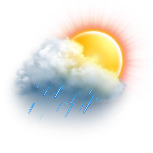 Weather clipart image cloudy with rain