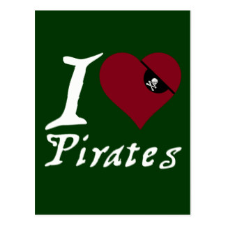 Love Pirates Postcards | Zazzle