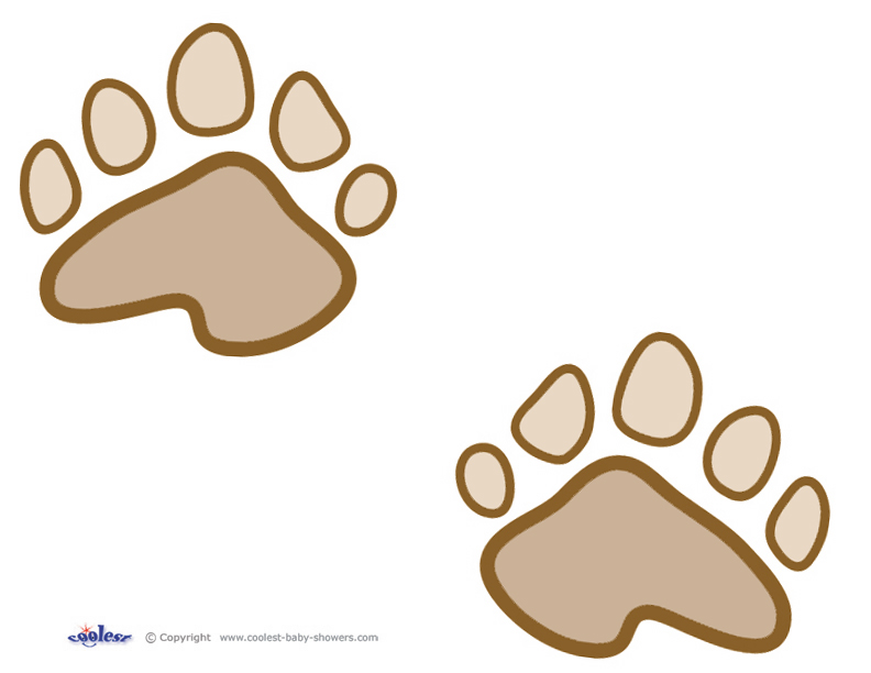 Bear Paw Print Coloring Page - Google Twit