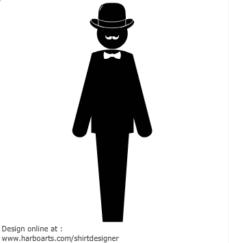 Download : Stickman with Bowler Hat - Vector Graphic