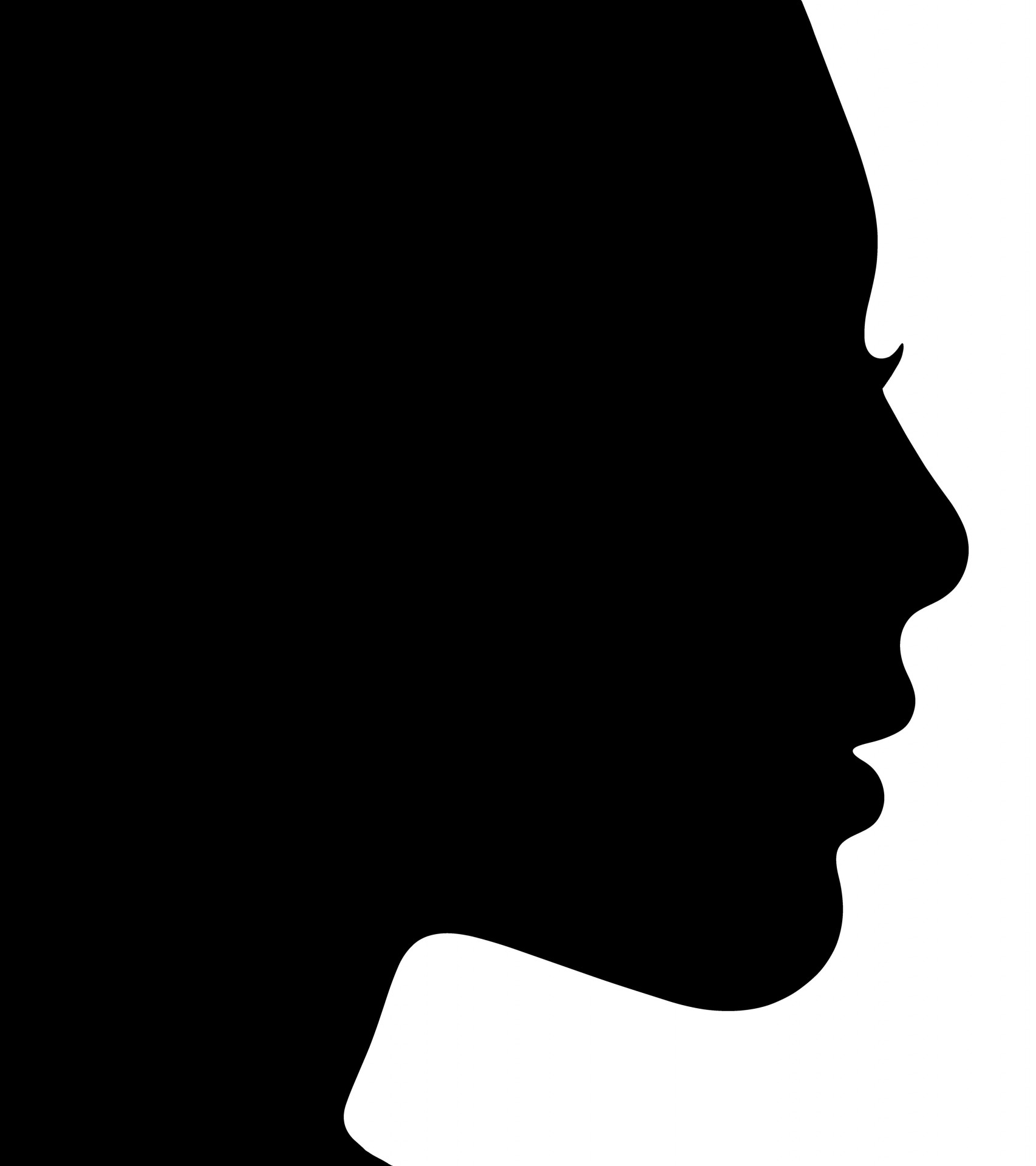 Woman profile silhouette.