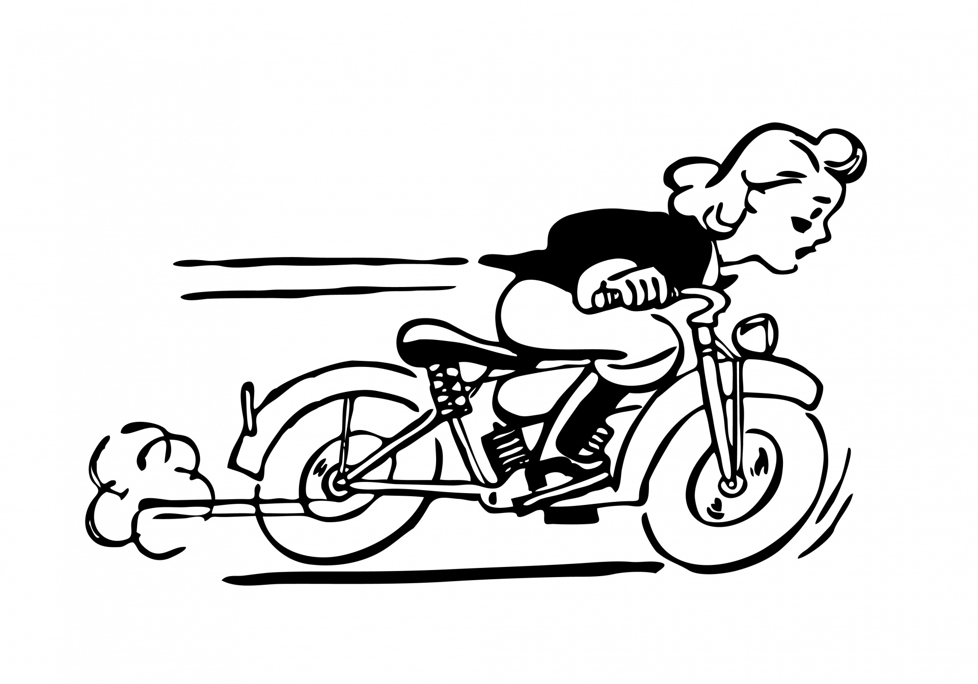 Lady Riding Motorbike Clipart Free Stock Photo - Public Domain ...