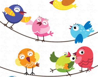 Cute Love Birds Clipart - Free Clipart Images