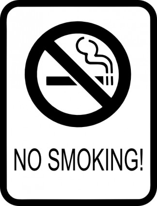 Clipart no smoking sign