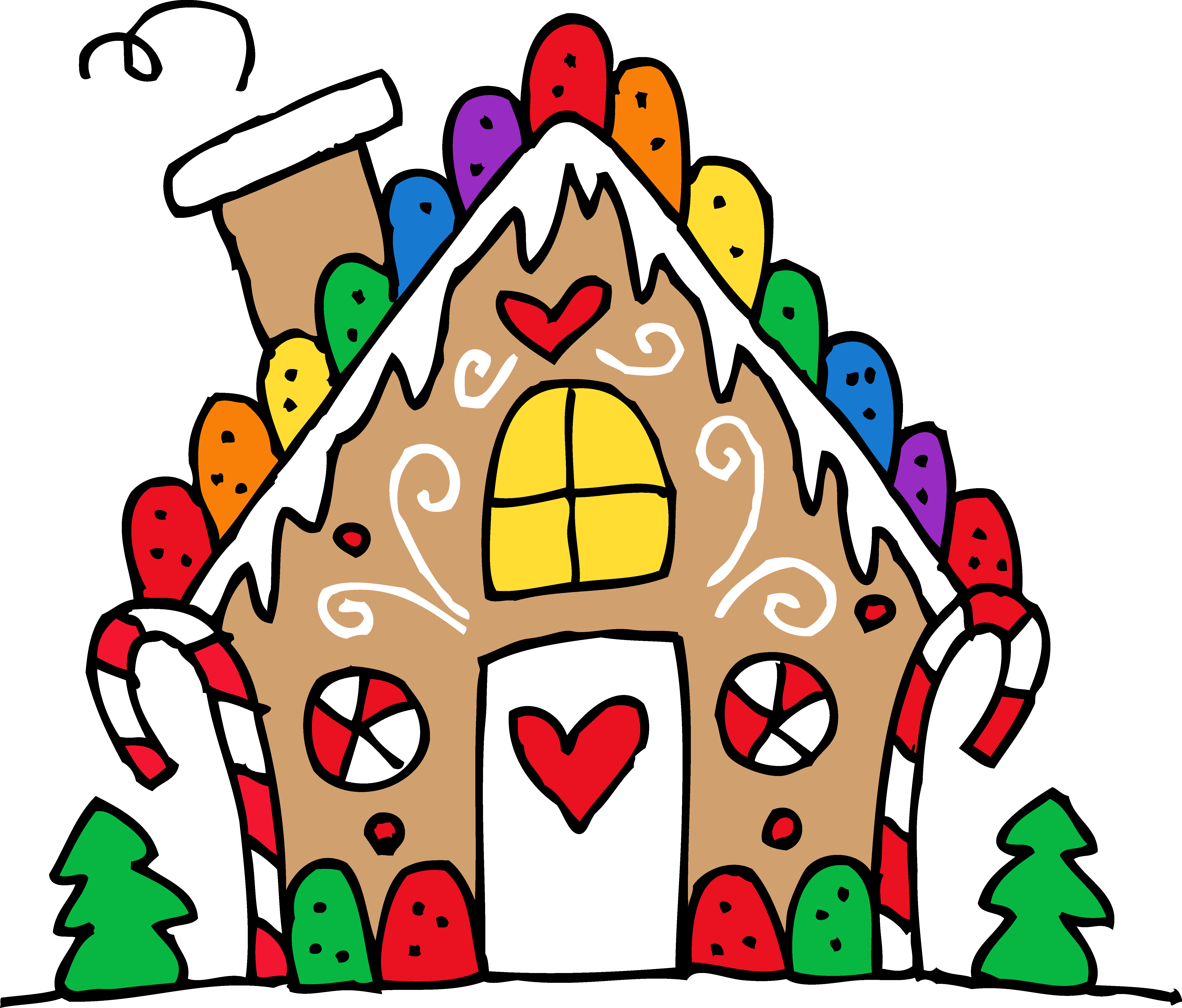 Gingerbread house clipart free