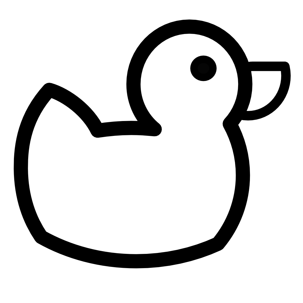 Rubber Duck Clipart Black And White - Free Clipart ...