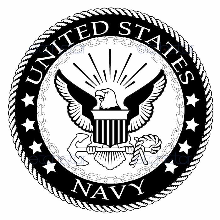 United states navy logo black and white clipart