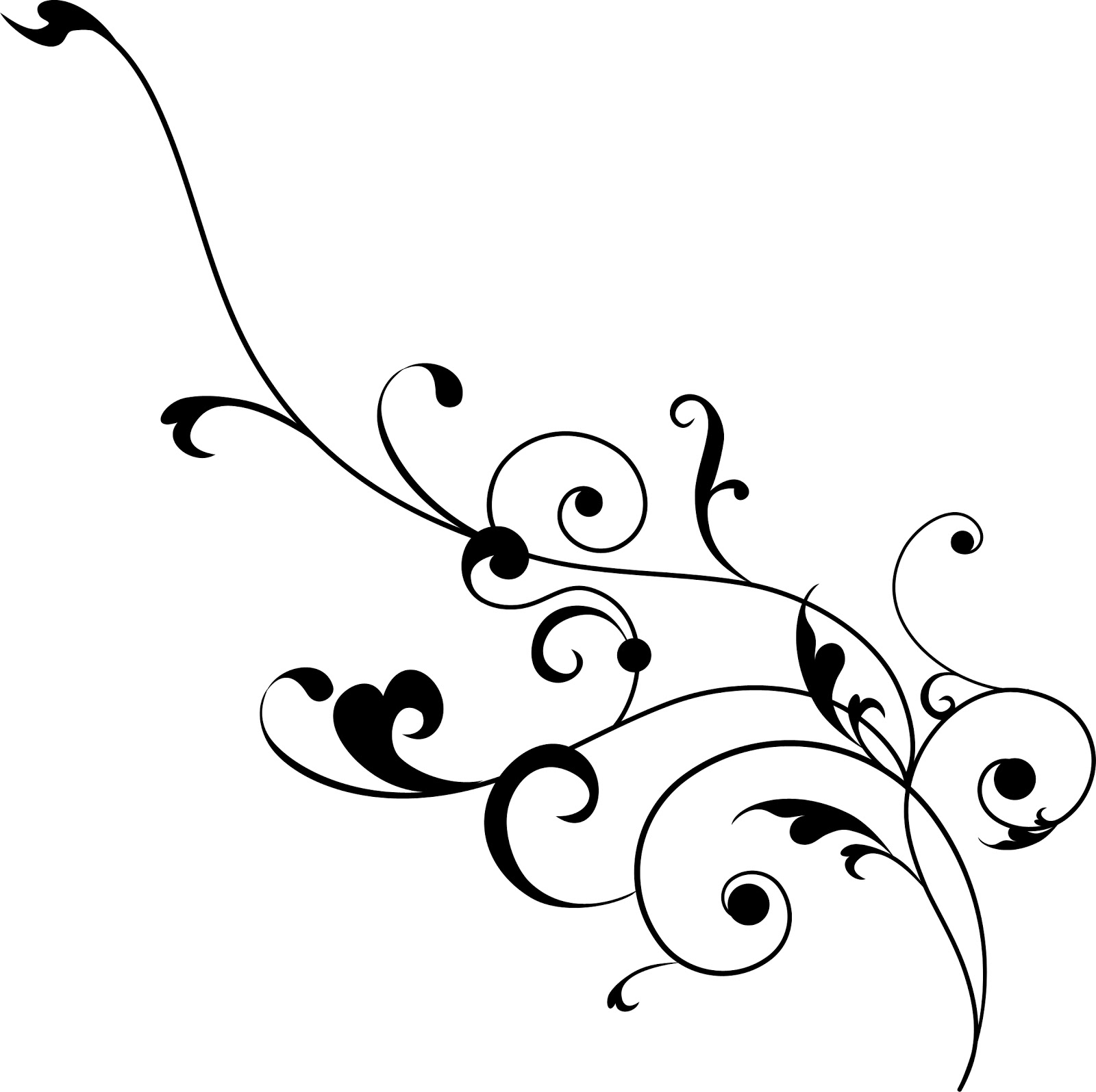 Cute Flower Swirl Clipart