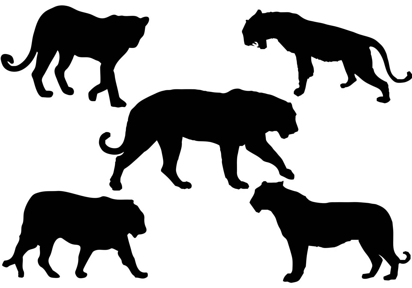 Tiger silhouette clipart