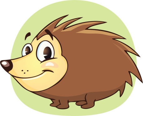 Cartoon Of A Hedgehog Clip Art, Vector Images & Illustrations