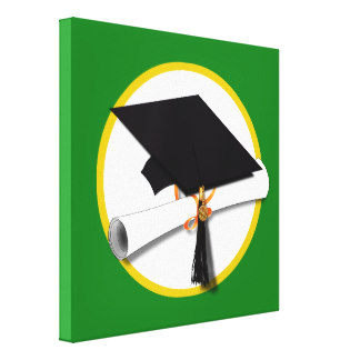 Graduation Cap Wrapped Canvas Prints | Zazzle