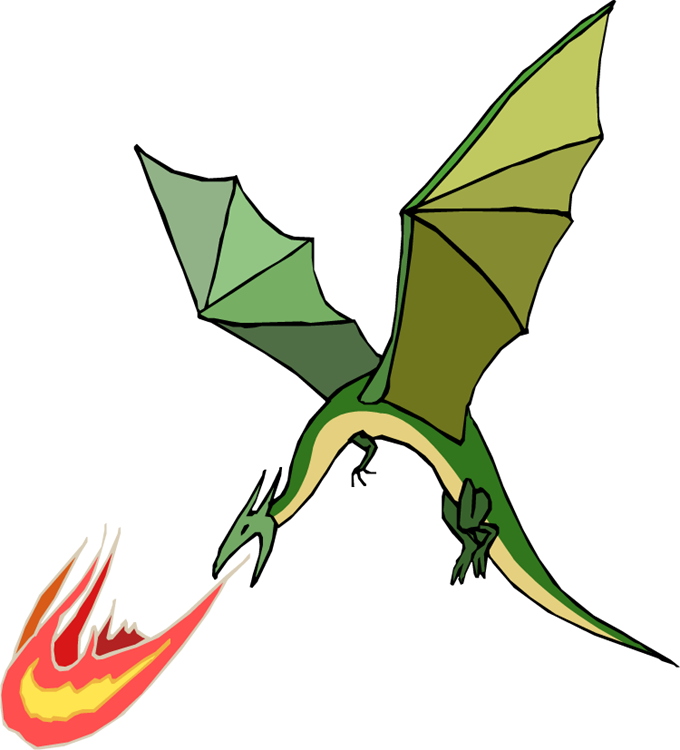 Fire Breathing Dragon Cartoon