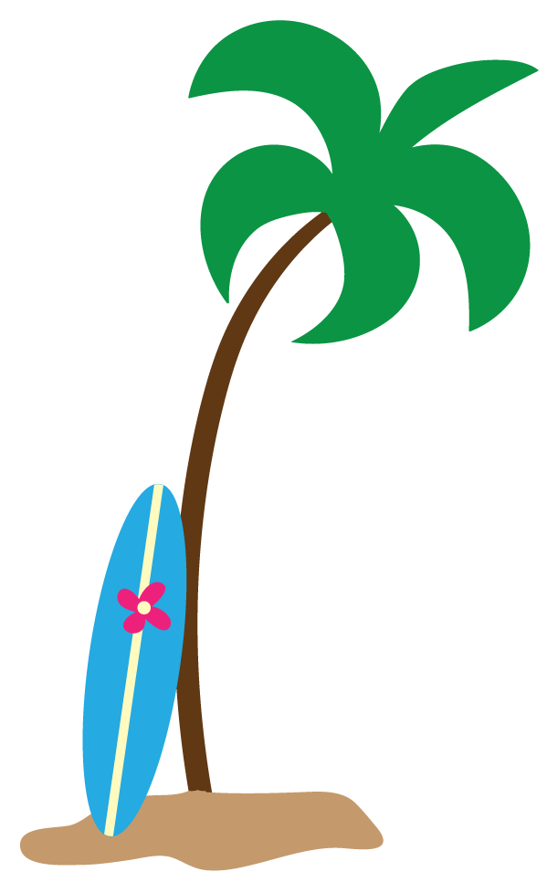 Free clipart palm tree beach