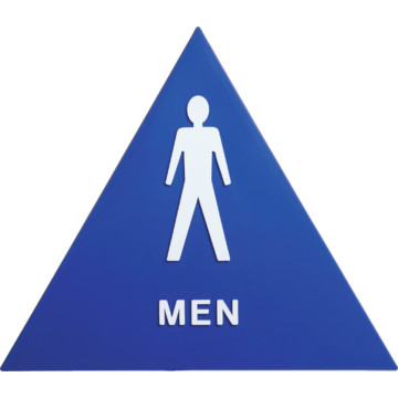 Plastic Triangle "Men" Restroom Sign | HD Supply
