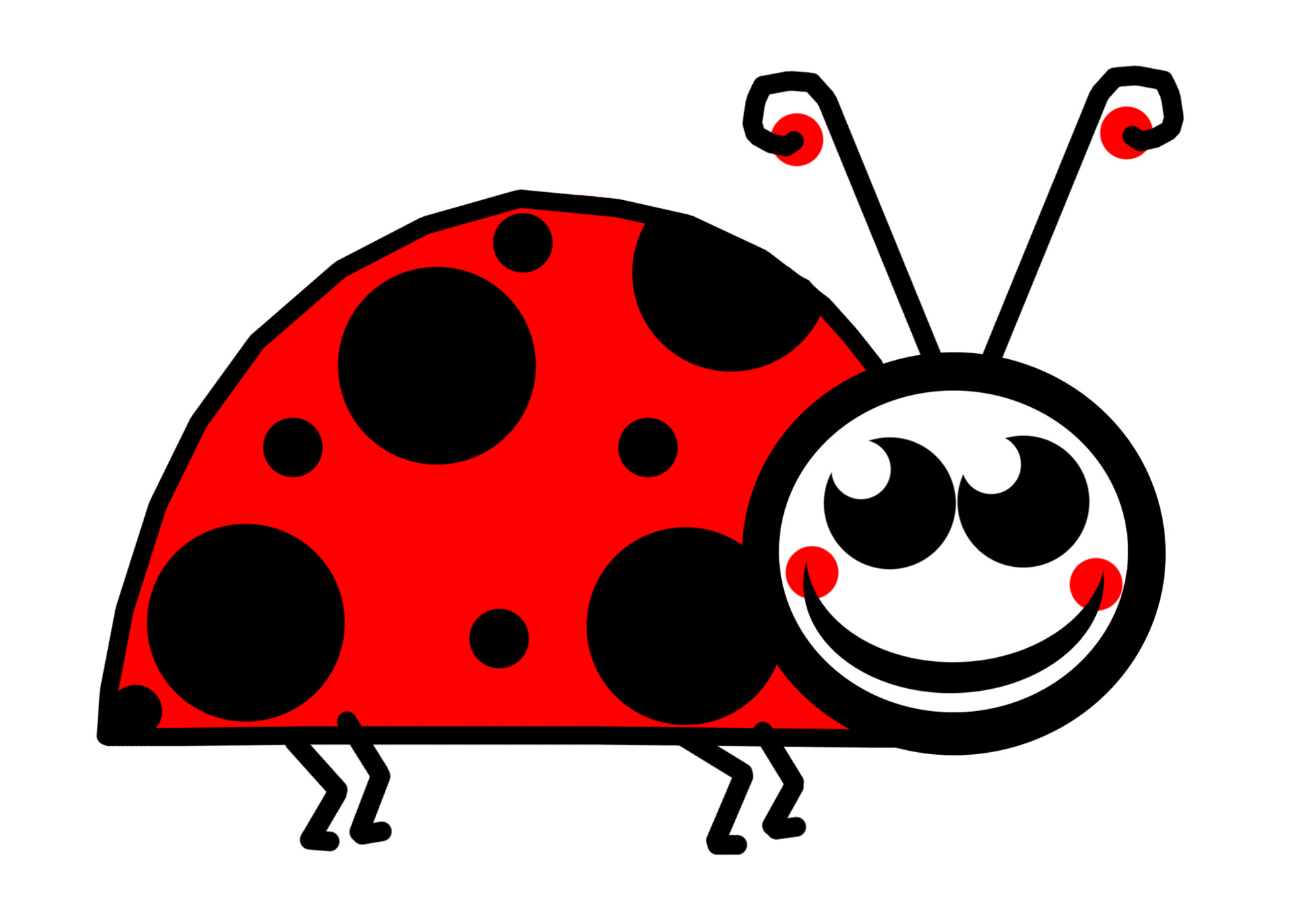 Clipart images of lady bugs