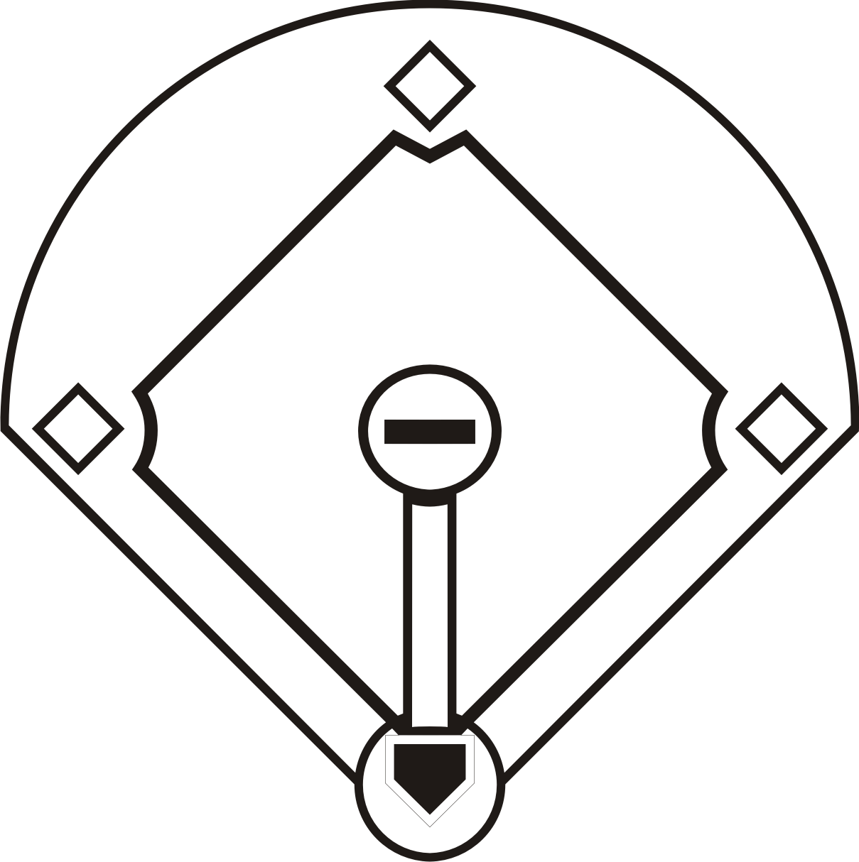 Baseball Diamond Diagram | Free Download Clip Art | Free Clip Art ...