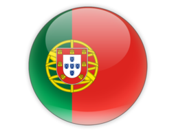 Round icon. Illustration of flag of Portugal