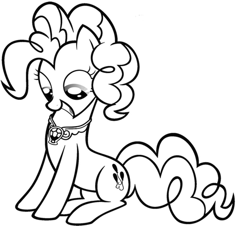 496 Cartoon Pinkie Pie Coloring Page with disney character