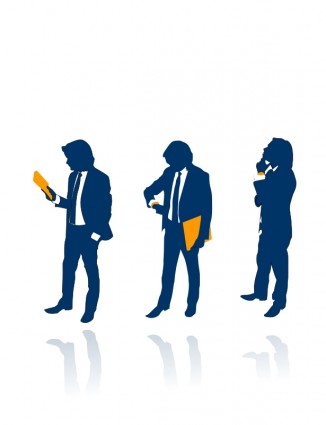 Silhouettes of business people clip art Free vector for free ...