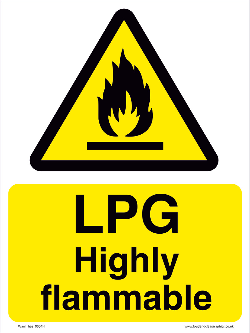 LPG Highly flammable sign | Warning Sign
